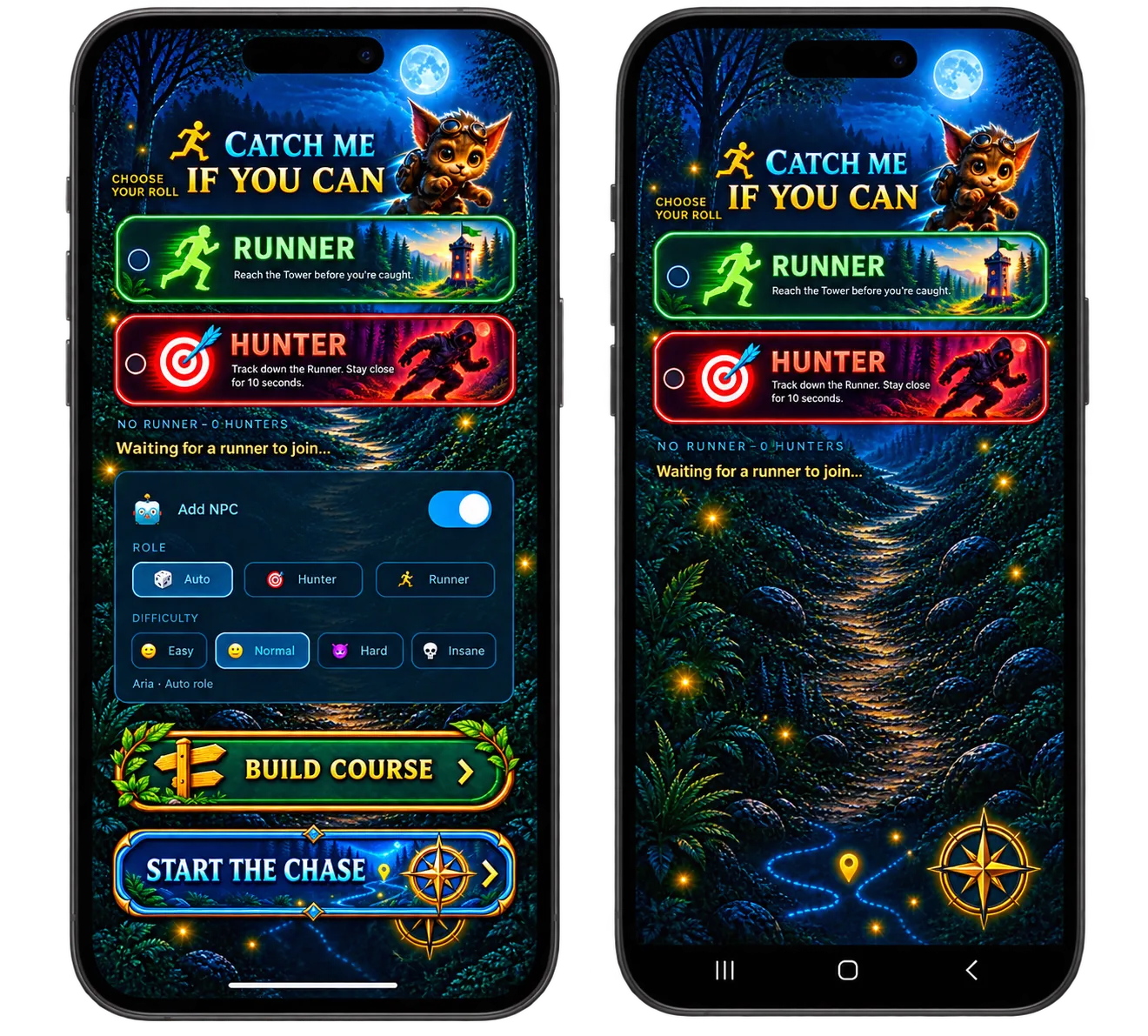 Catch Me If You Can lobby on two devices