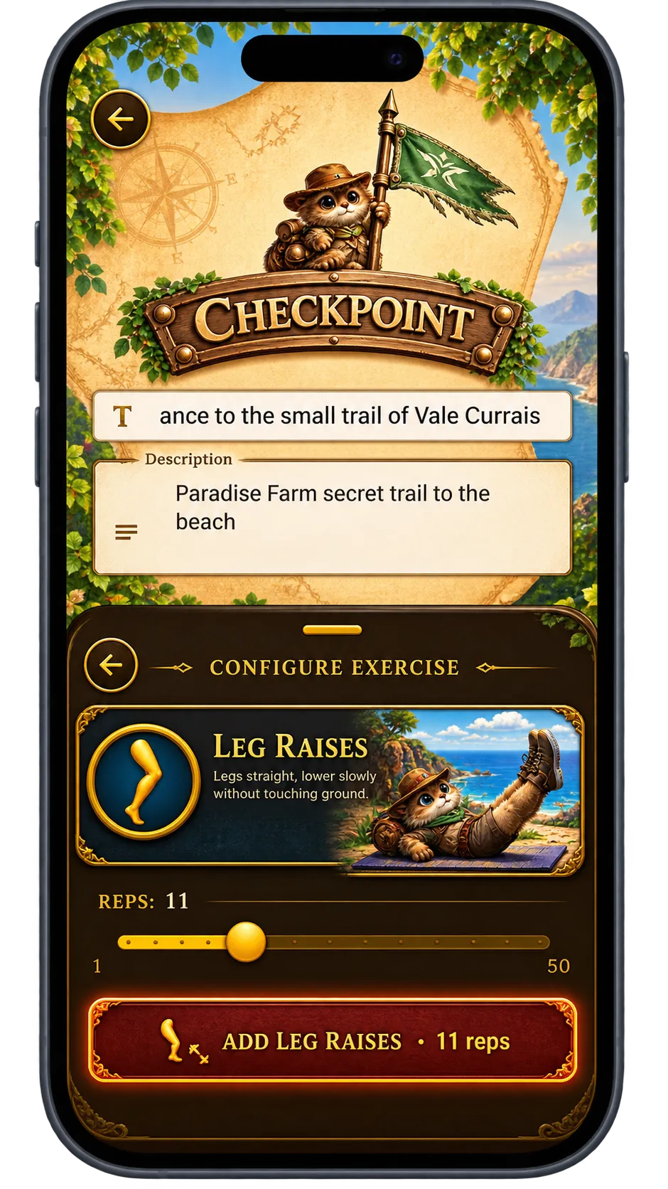 Exercise interaction configuration