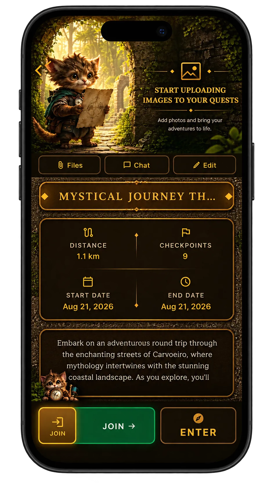 Top of the quest details screen